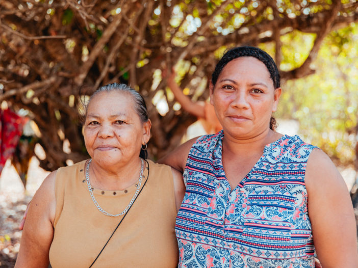 Mother and daughter in Honduran village