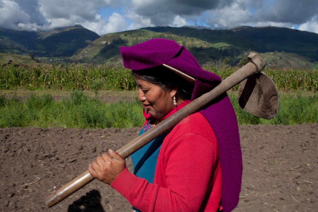 A Quechua woman farmer in Ecuador